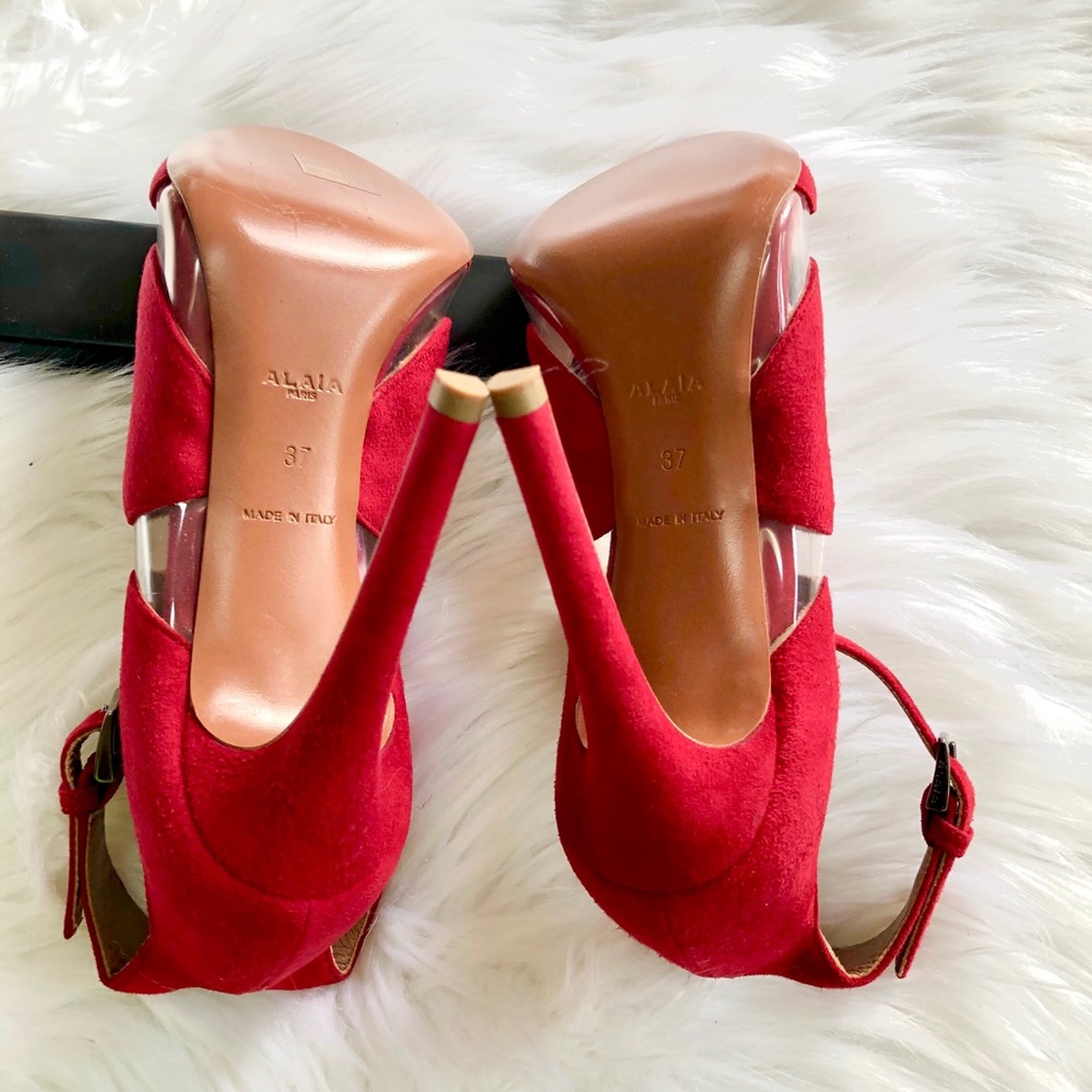 Alaia Suede PVC Sandals - Picture 8 of 10